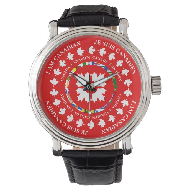 Reloj De Pulsera Soy canadiense/Je Suis Canadien Watch (Anverso)