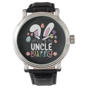 Reloj De Pulsera Soy el tío conejo Pascua familia coincidente