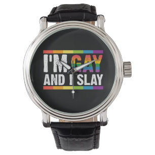 Reloj De Pulsera Soy gay y arraso Orgullo gay LGBTQ