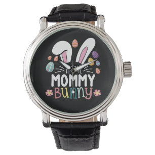 Reloj De Pulsera Soy la conejita mamá Pascua ropa familiar a juego