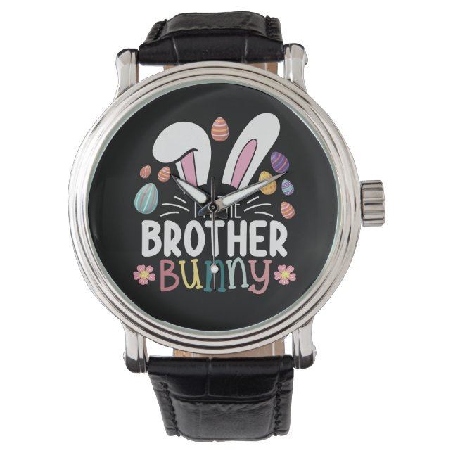 Reloj De Pulsera Soy la familia Hermano Bunny Easter (Anverso)