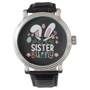 Reloj De Pulsera Soy la hermana Bunny Pascua familiar coincidente