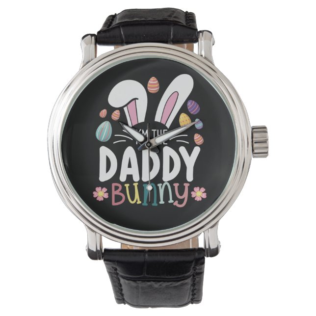 Reloj De Pulsera Soy la pareja de papás conejo de la familia de pas (Anverso)