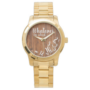 Reloj De Pulsera Soy Rústico Jubilado Rústico Wood Gracioso Retir