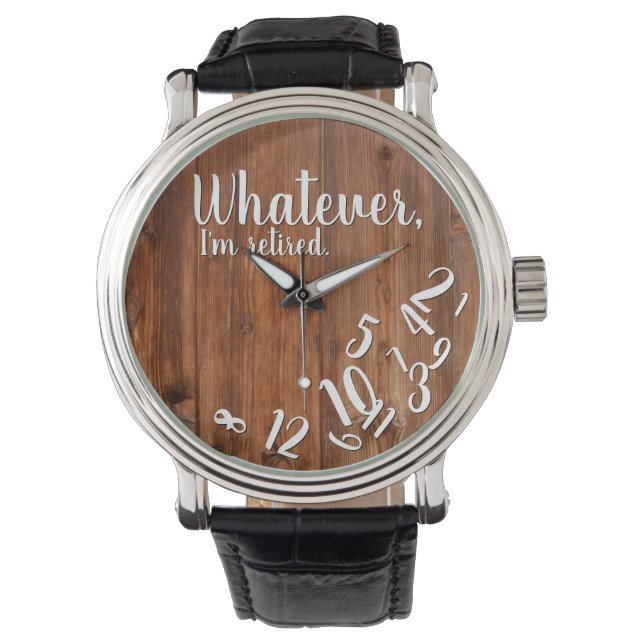 Reloj De Pulsera Soy Rústico Jubilado Rústico Wood Gracioso Retirem (Anverso)