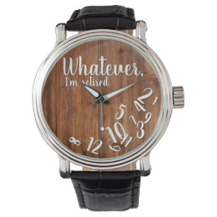 Reloj De Pulsera Soy Rústico Jubilado Rústico Wood Gracioso Retirem