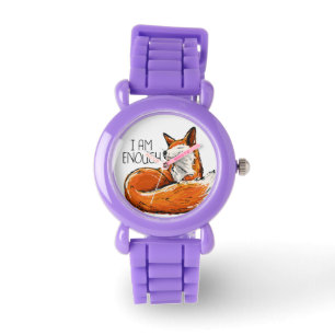 Reloj De Pulsera "Soy suficiente" zorro de auto-cuidado