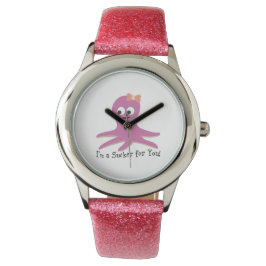 Reloj De Pulsera ¡Soy un chupón para ti! Octopus rosado