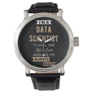 Reloj De Pulsera Soy un científico de datos, para ahorrar tiempo, s