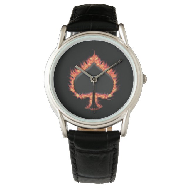 Reloj De Pulsera Spades Flames (Anverso)