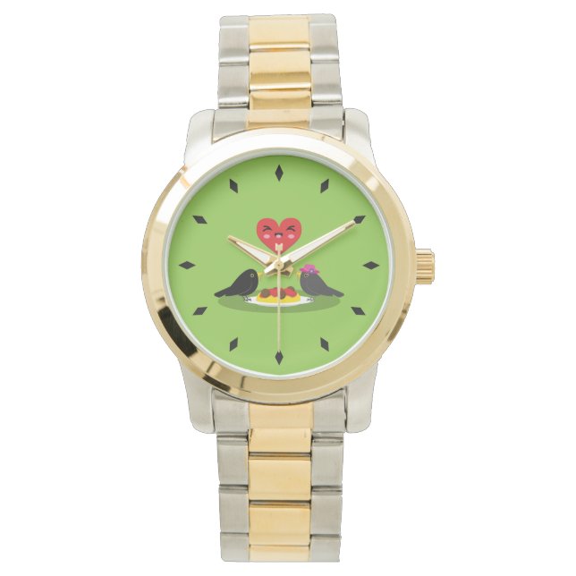 Reloj De Pulsera Spaghetti Meatball Romantic Date (Anverso)