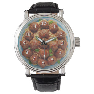 Reloj De Pulsera Spaghetti y albóndigas comida italiana