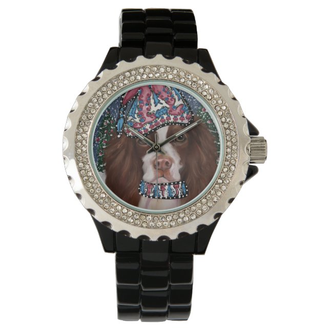 RELOJ DE PULSERA SPANIEL DE PRIMAVERA INGLESA (Anverso)