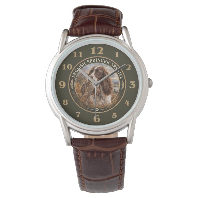 Reloj De Pulsera Spaniel de Springer Inglés (Anverso)