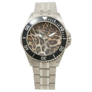 Reloj De Pulsera Spiffy Leopard Spots Leather Grain Look