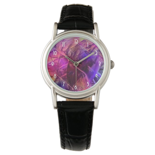 Reloj De Pulsera Spiky Shiny Glass Sharm Resumen Diseño (Anverso)