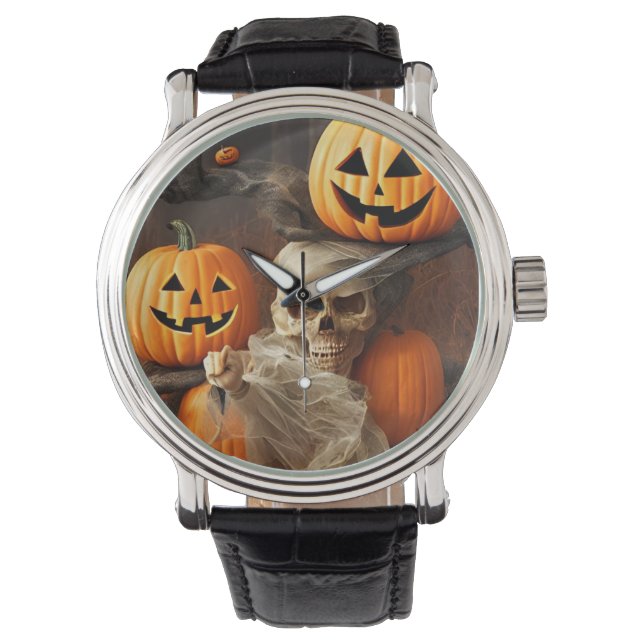 Reloj De Pulsera Spooky SIlly Halloween Watch for Man (Anverso)