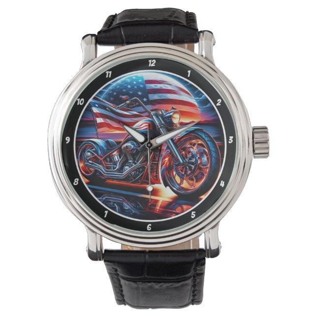 Reloj De Pulsera Sport Bike, American Sunset Watch. (Anverso)