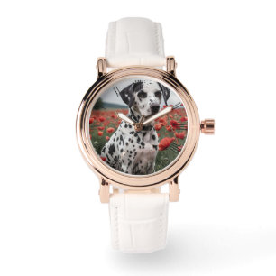 Reloj De Pulsera **"Spots of Joy: Dalmatian in a Red Poppy Field"**