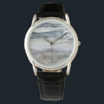 Reloj De Pulsera Spray de sal neutro<br><div class="desc">Spray de sal neutro I de Victoria Borges. Azules y grises se unen en un estilo acuático para crear pintorescas colinas onduladas.</div>