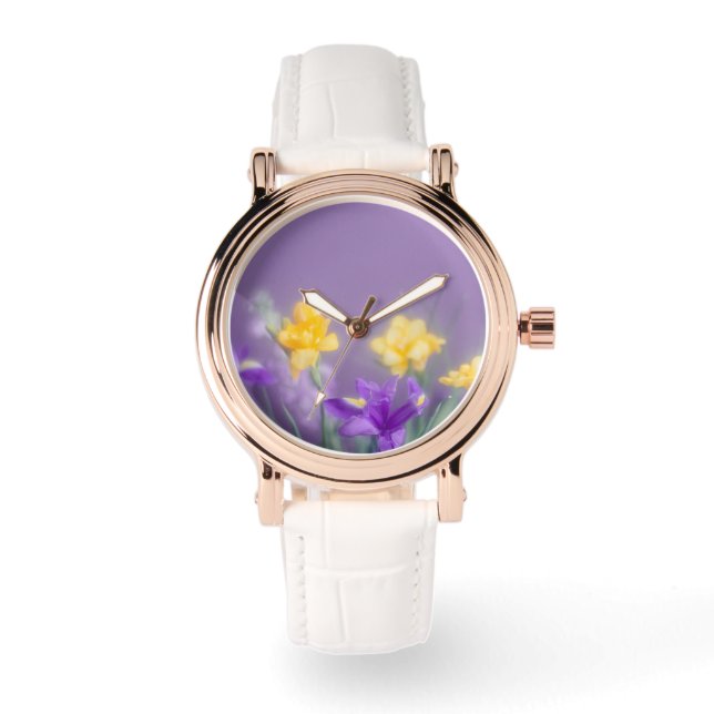 Reloj De Pulsera Spring Garden Whisper Floral (Anverso)