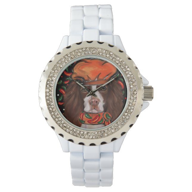 Reloj De Pulsera Springer Spaniel Inglés     (Anverso)
