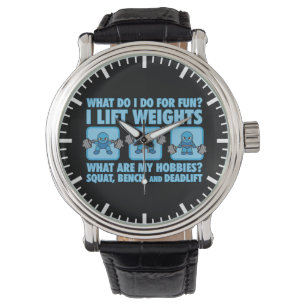 Reloj De Pulsera Squat, Bench Press, Deadlift - Hobbies - Kawaii
