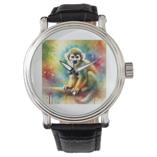 Reloj De Pulsera Squirrel Monkey in a Colorful Light 210924AREF138 