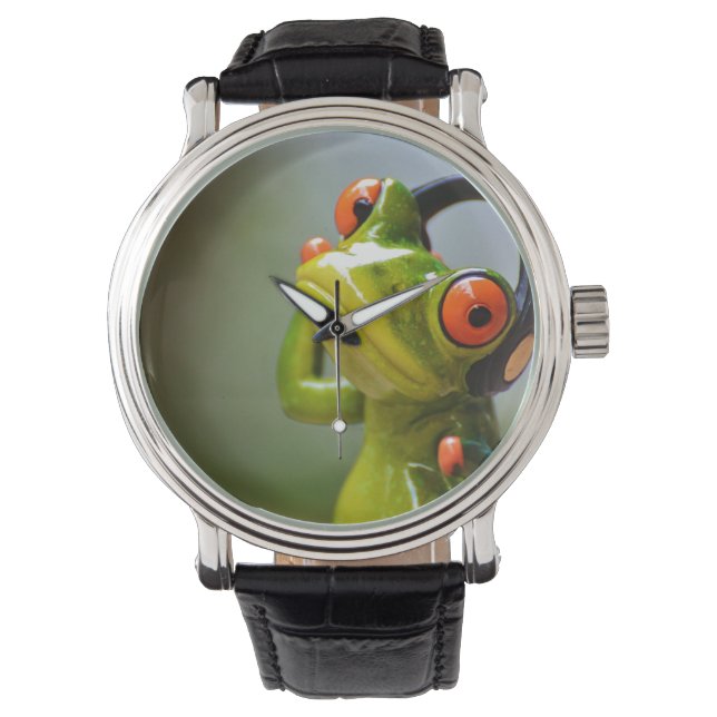 Reloj De Pulsera Sr. Frog con audífonos (Anverso)