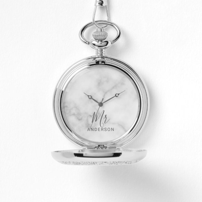 Reloj De Pulsera Sr. y Sra. | Boda de guiones modernos (Anverso)