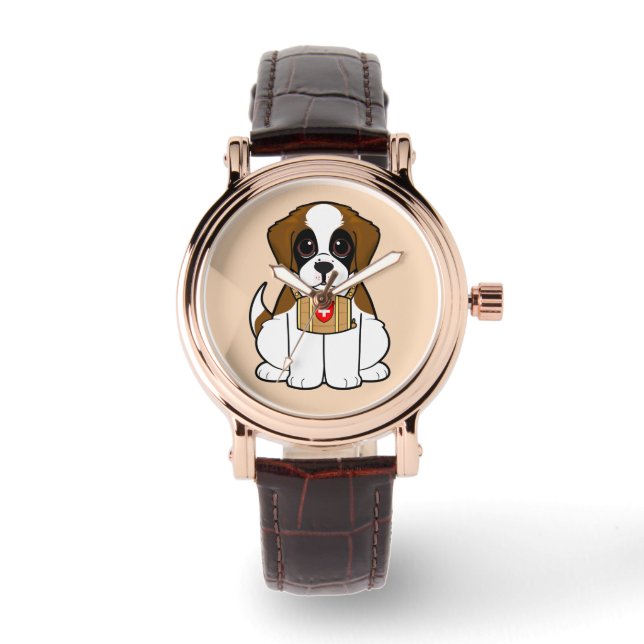 Reloj De Pulsera St. Bernard Puppy (Anverso)