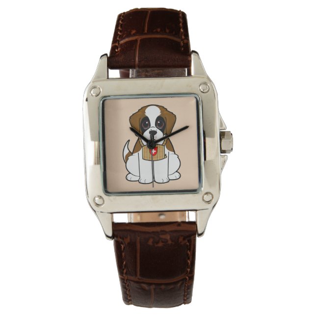 Reloj De Pulsera St. Bernard Puppy (Anverso)