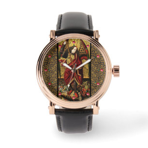 Reloj De Pulsera St. Michael Archangel Derrotando Al Diablo