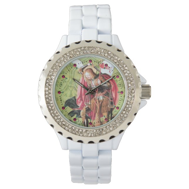 RELOJ DE PULSERA ST. MICHAEL, DRAGÓN Y JUSTICIA (Anverso)