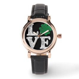 Reloj De Pulsera St Patrick's Day LOVE Shamrock Irish