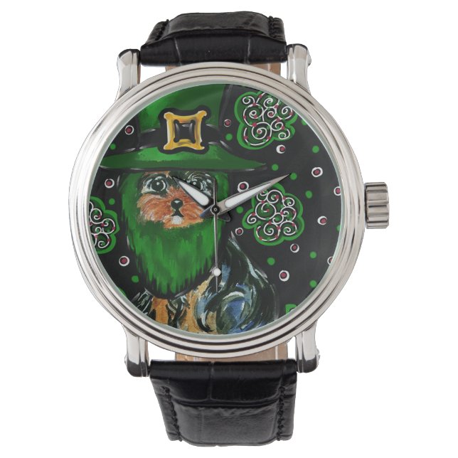 Reloj De Pulsera St. Patty Yorkie Poo (Anverso)