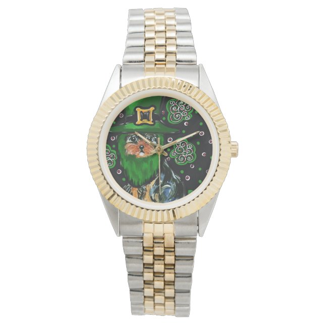 Reloj De Pulsera St. Patty Yorkie Poo (Anverso)