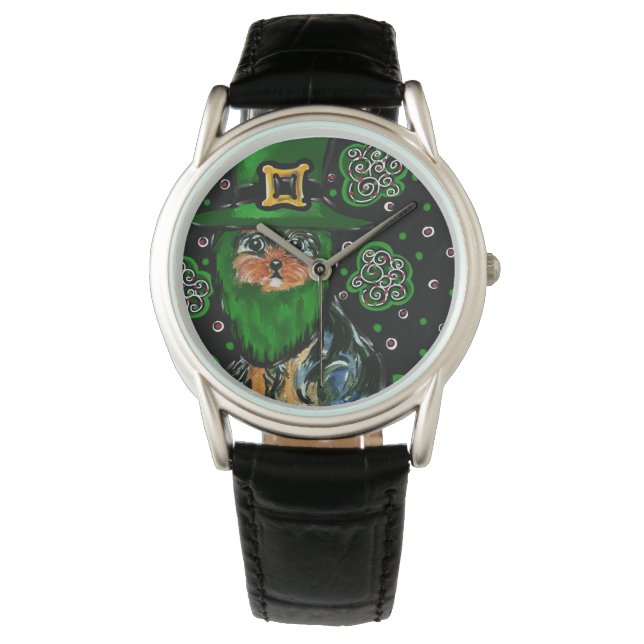 Reloj De Pulsera St. Patty Yorkie Poo (Anverso)