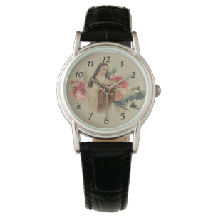 Reloj De Pulsera St. Teresa el pequeño crucifijo de los rosas de l