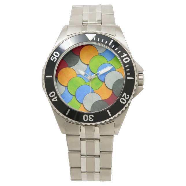 Reloj De Pulsera Stacked Circles-Textured by Shirley Taylor (Anverso)