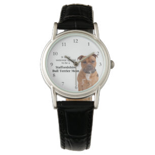 Reloj De Pulsera Staffie Mom Watch