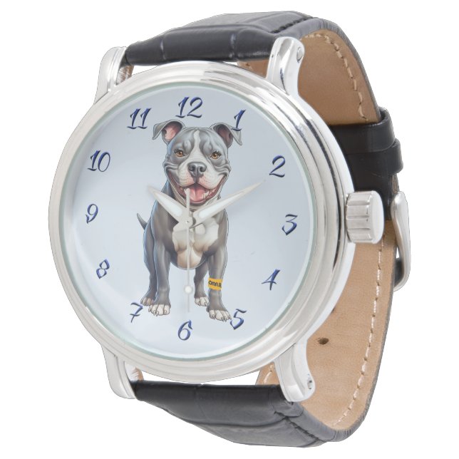 Reloj De Pulsera Staffordshire Bull Terrier Watch para hombres (Angular)