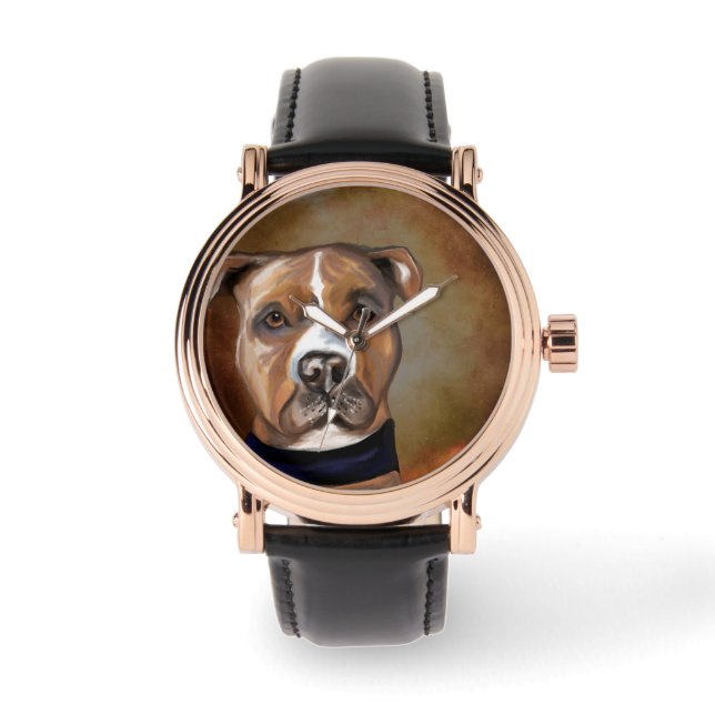 RELOJ DE PULSERA STAFFORDSHIRE TERRIER (Anverso)
