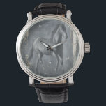 Reloj De Pulsera Stallion de carreras negras<br><div class="desc">Esta pintura de Ethan Harper es cautivadora. Captó la belleza del semental asociado con dos simples colores: negro y beige. Esta fina estampada contemporánea de arte de un semental negro añadirá carácter a cualquier salón,  comedor o dormitorio.</div>