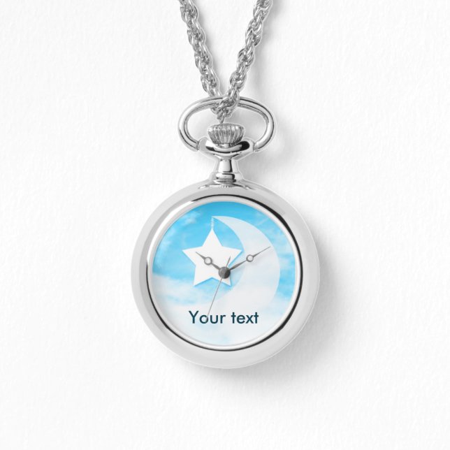 Reloj De Pulsera Star & Moon Women's Wraparound Silver Watch (Anverso)