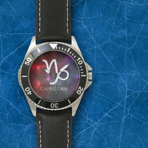 Reloj De Pulsera Starfield Capricorn Cabra Zodiac Occidental