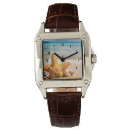 Reloj De Pulsera Starfish and Seashells en la playa