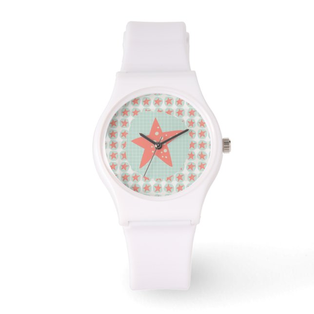 Reloj De Pulsera Starfish Whimsical Sea Ocean Nautical (Anverso)