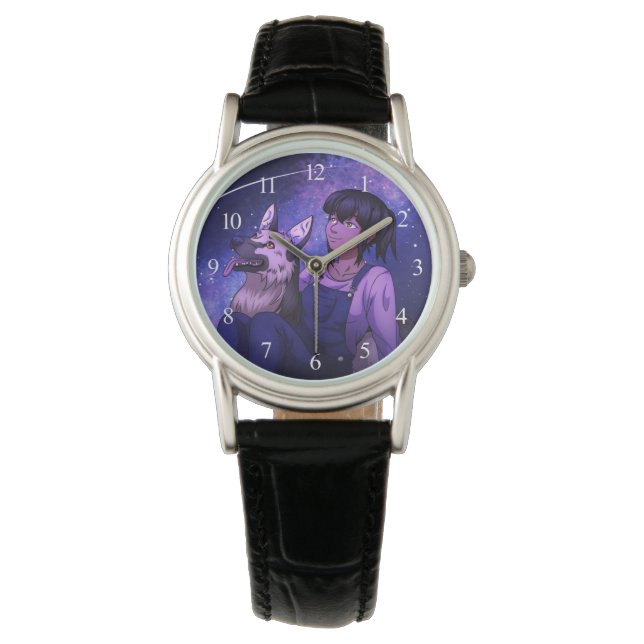 Reloj De Pulsera Stargazing with a Dog (Anverso)