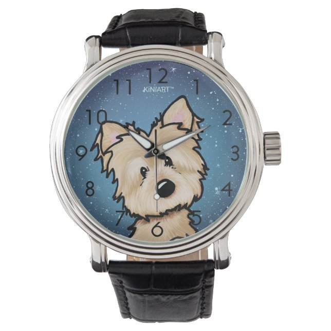 Reloj De Pulsera Starry Night Cairn Terrier Wrier Watch (Anverso)